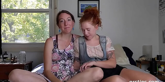 amateur,ass,brunette,couple,fingering,hairy,lesbian,natural tits,real,redhead,underwear,wet pussy,