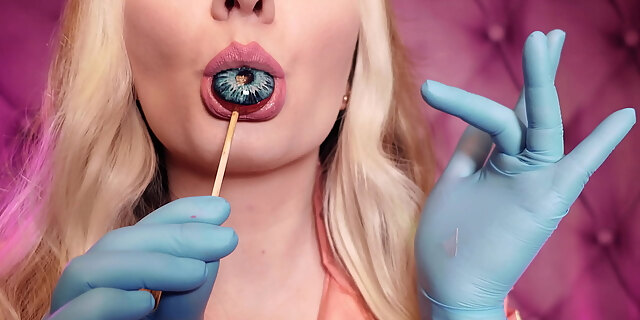 glamour,gloves,latex,leather,licking,milf,molten,pov,