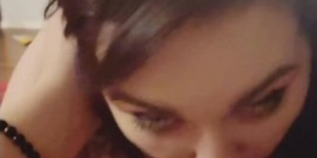 amateur,bbw,big cock,big tits,blowjob,brunette,goth,handjob,pov,tattooed,