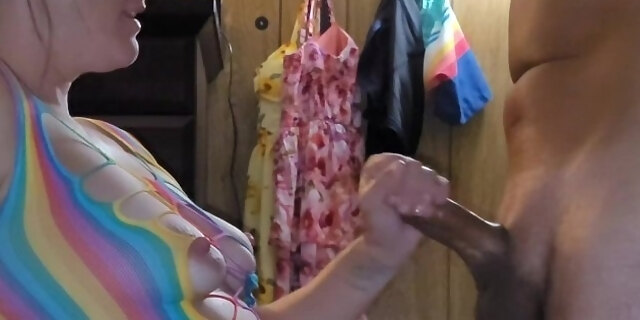 amateur,big cock,cum,cumshot,handjob,interracial,mature,milf,