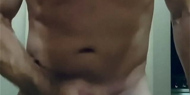 ass,big cock,cumshot,masturbation,muscle,