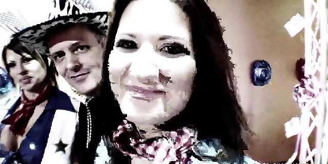 blowjob,boobs,brunette,busty,cum,cumshot,doggystyle,foursome,lingerie,milf,oral,reverse cowgirl,riding,stockings,